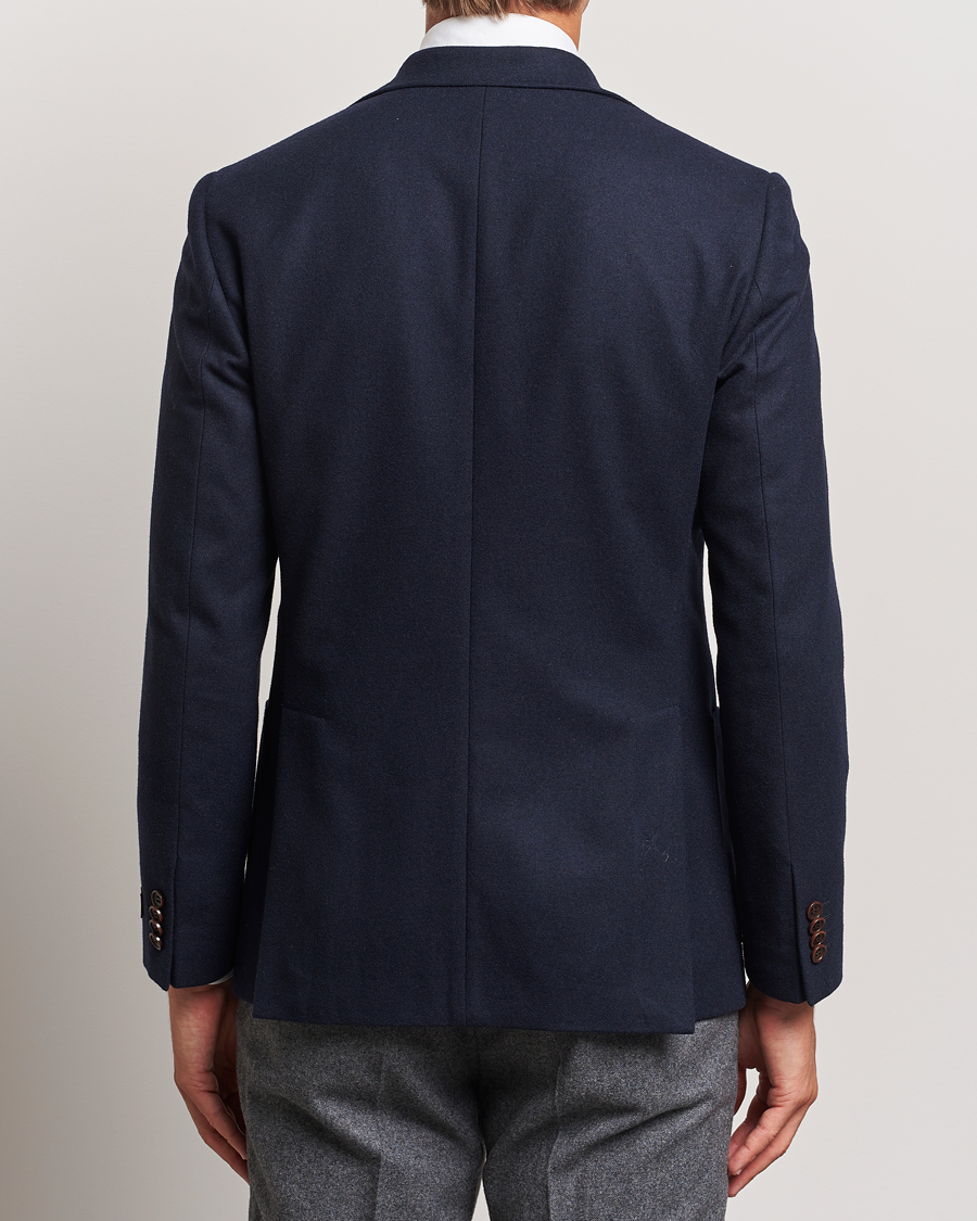 Herre | Dressjakker | Morris | Flannel Wool Blazer Navy