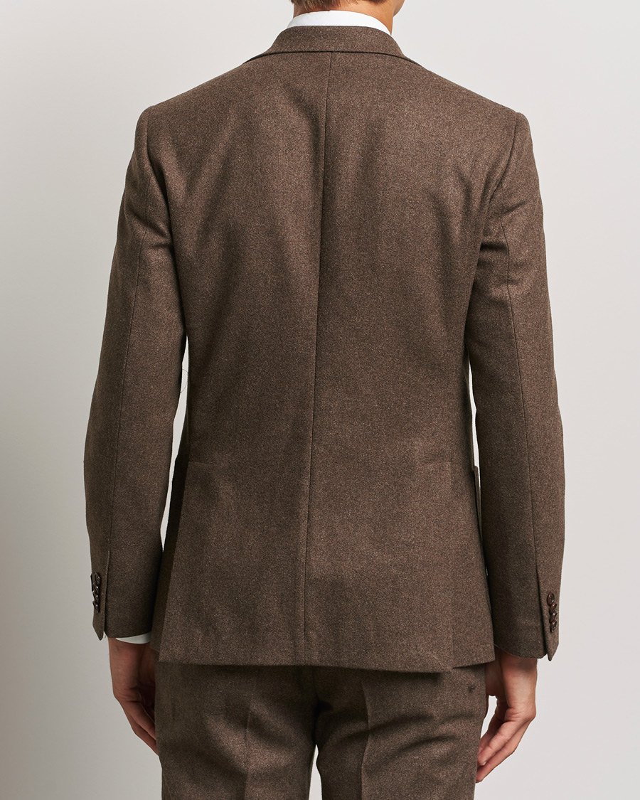Herre | Dressjakker | Morris | Flannel Wool Blazer Brown