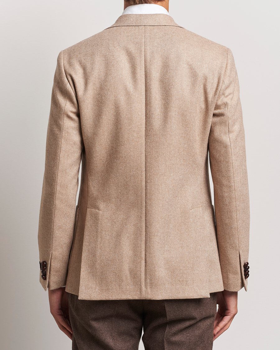 Herre | Dressjakker | Morris | Tweed Herringbone Blazer Brown
