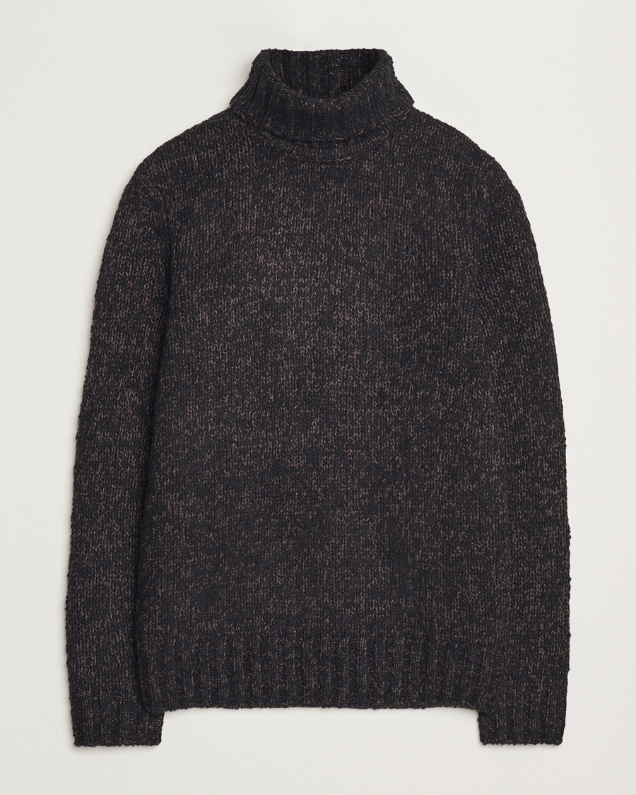 Herre | Gensere | Morris | Herbert Heavy Knitted Rollneck Brown