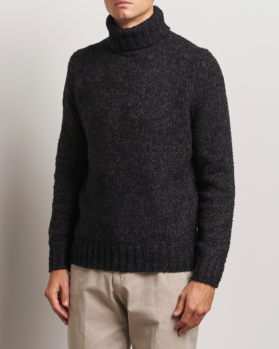 Herre | Gensere | Morris | Herbert Heavy Knitted Rollneck Brown