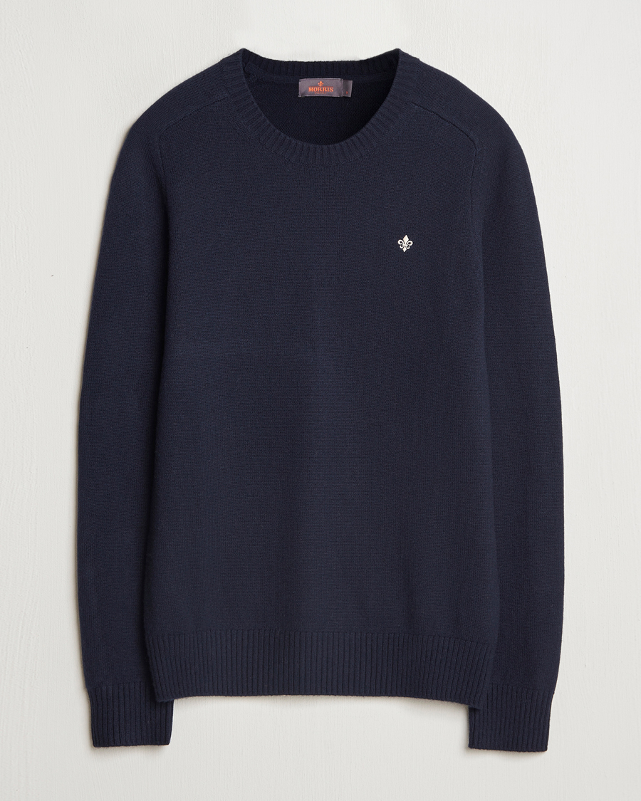 Herre | Gensere | Morris | Hertford Merino Crew Neck Navy