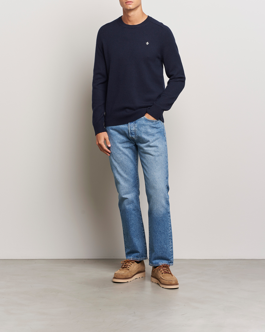 Herre | Gensere | Morris | Hertford Merino Crew Neck Navy