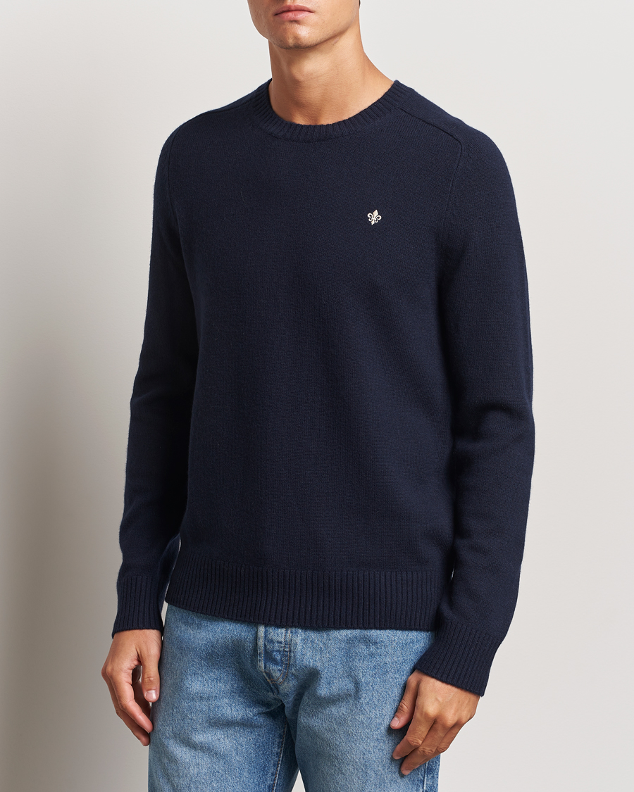Herre | Gensere | Morris | Hertford Merino Crew Neck Navy