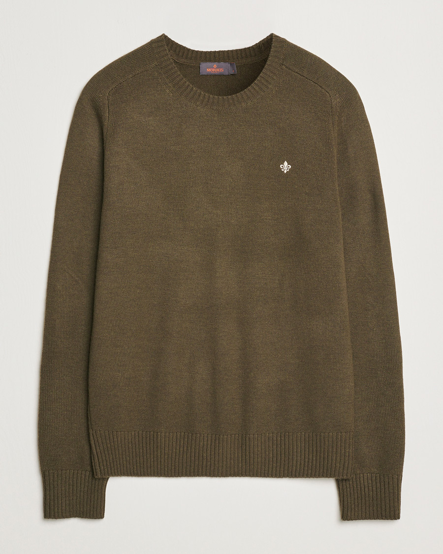 Herre | Gensere | Morris | Hertford Merino Crew Neck Olive