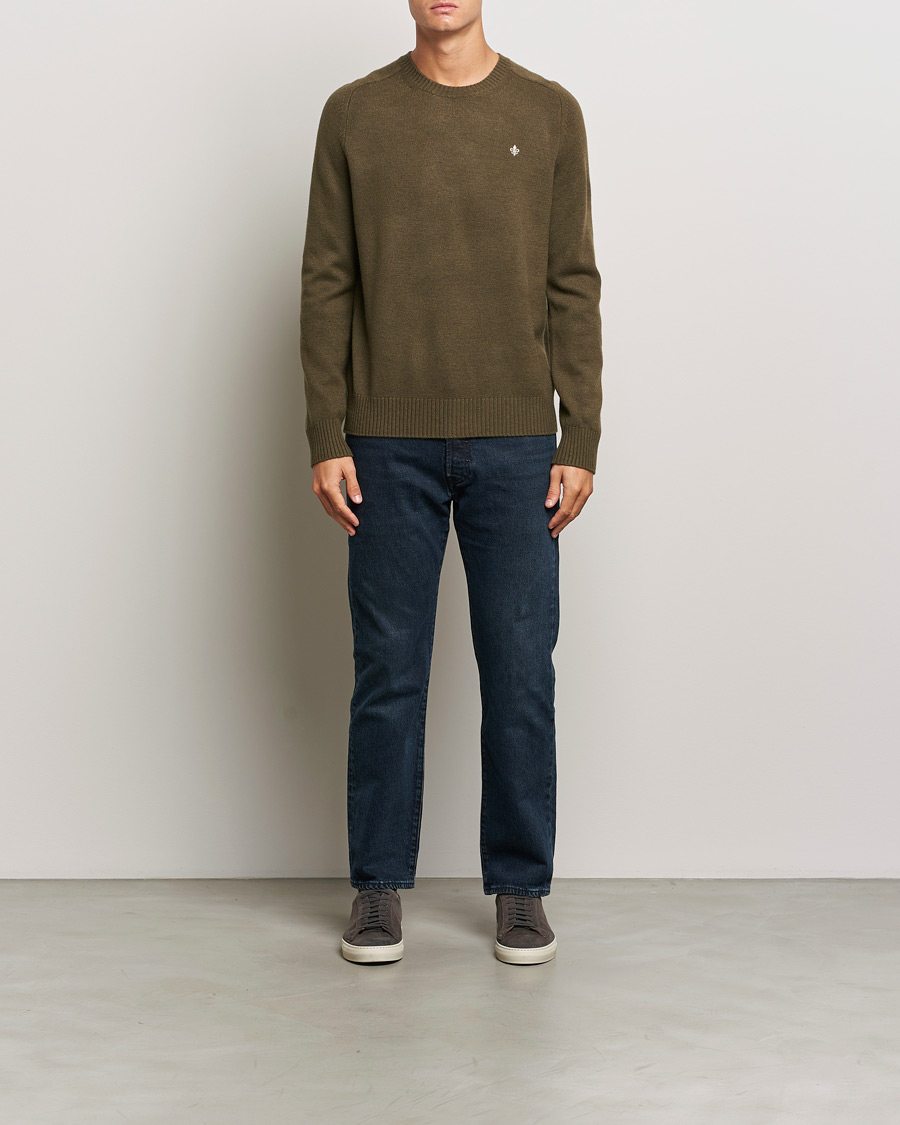 Herre | Gensere | Morris | Hertford Merino Crew Neck Olive