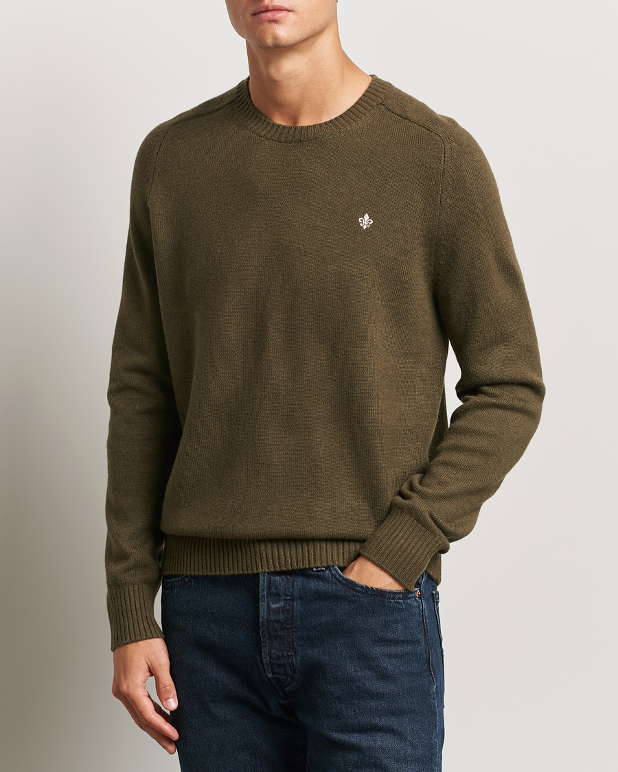 Herre | Gensere | Morris | Hertford Merino Crew Neck Olive