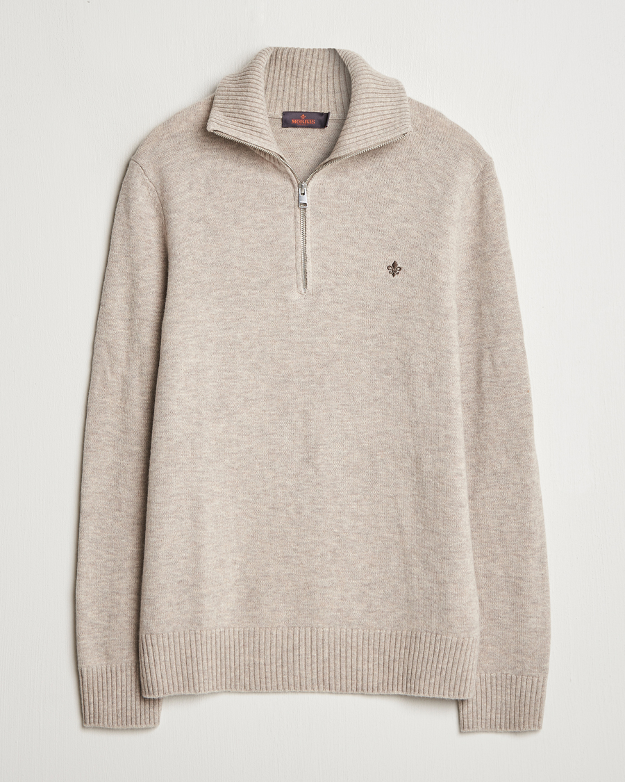 Herre | Gensere | Morris | Hertford Merino Half Zip Khaki