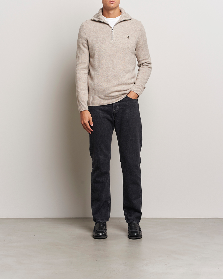 Herre | Gensere | Morris | Hertford Merino Half Zip Khaki