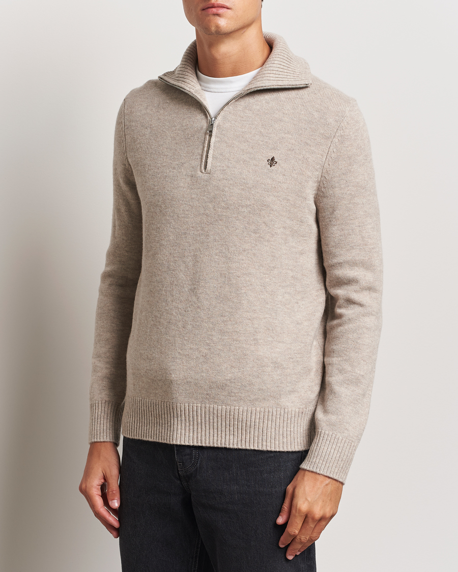Herre | Gensere | Morris | Hertford Merino Half Zip Khaki