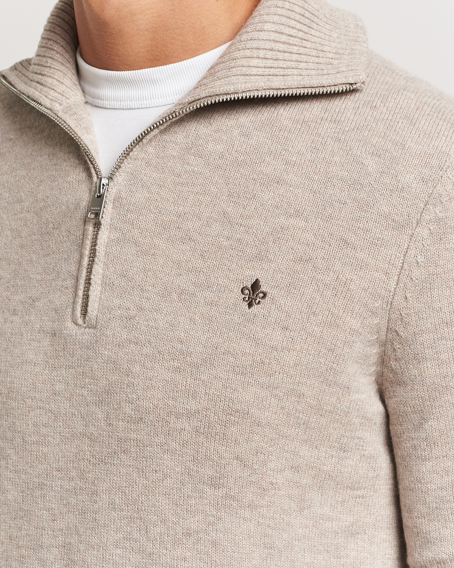 Herre | Gensere | Morris | Hertford Merino Half Zip Khaki