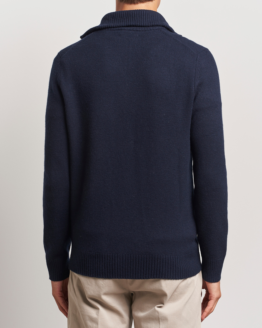 Herre | Gensere | Morris | Hertford Merino Half Zip Navy
