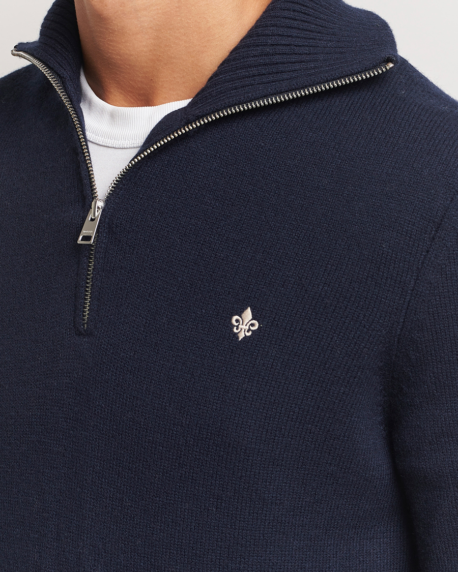Herre | Gensere | Morris | Hertford Merino Half Zip Navy
