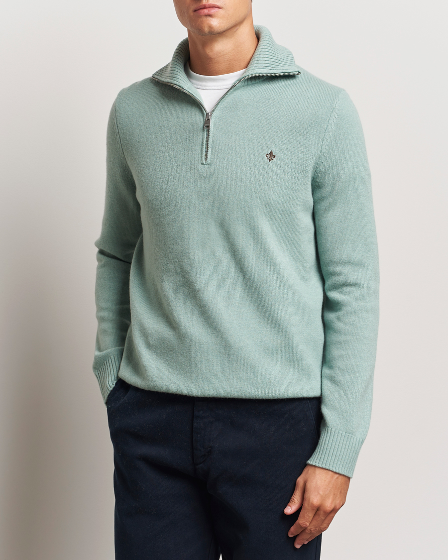 Herre | Gensere | Morris | Hertford Merino Half Zip Green