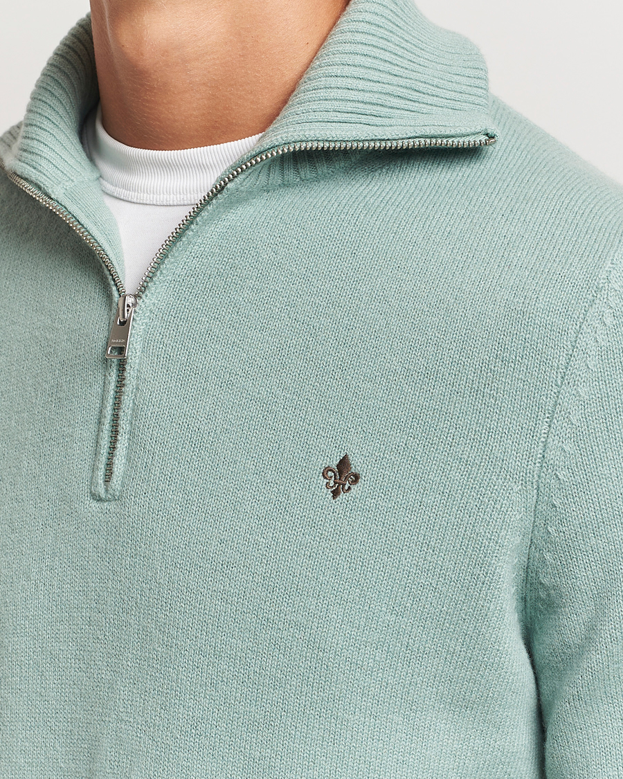 Herre | Gensere | Morris | Hertford Merino Half Zip Green