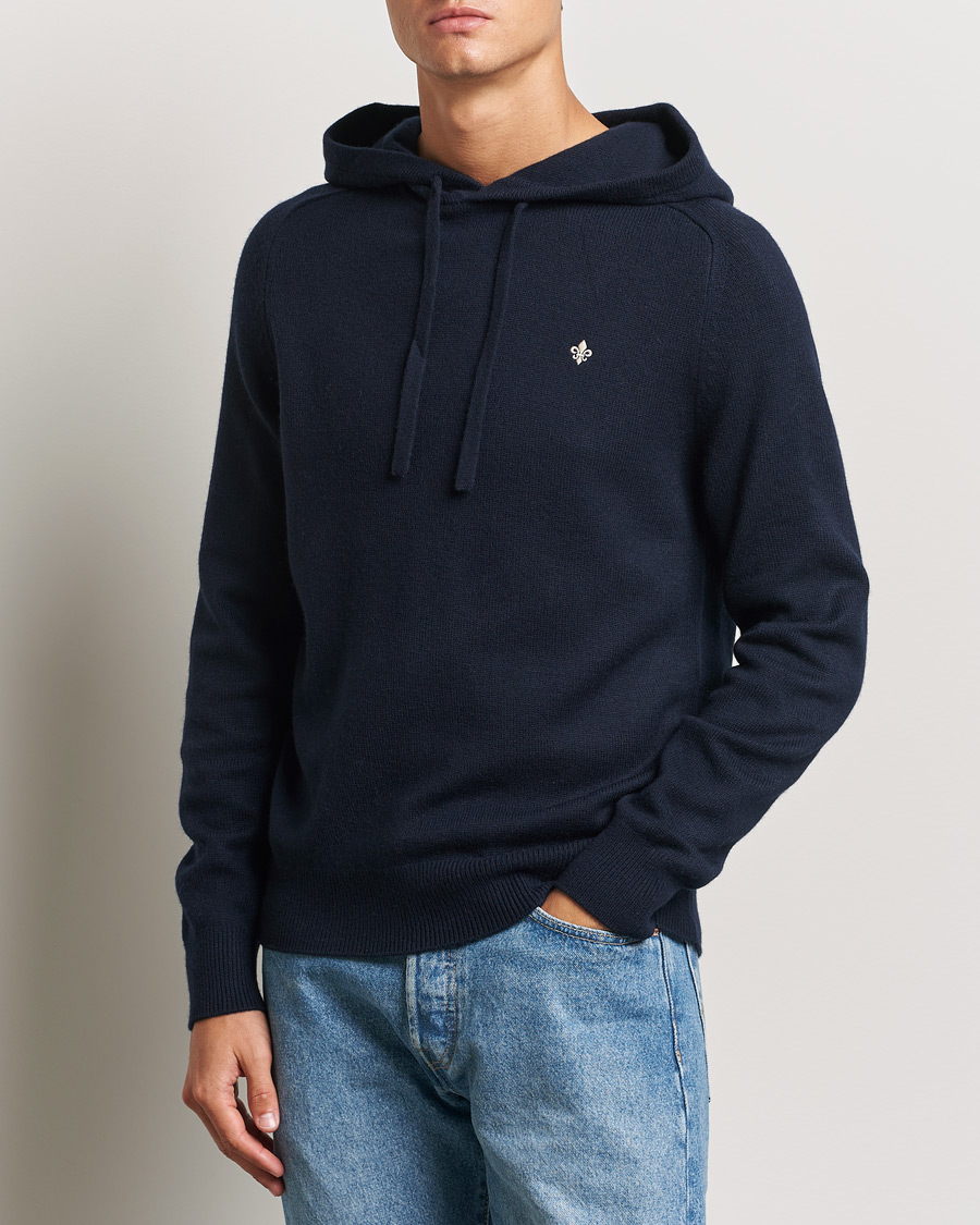 Herre | Gensere | Morris | Hertford Merino Hoodie Navy