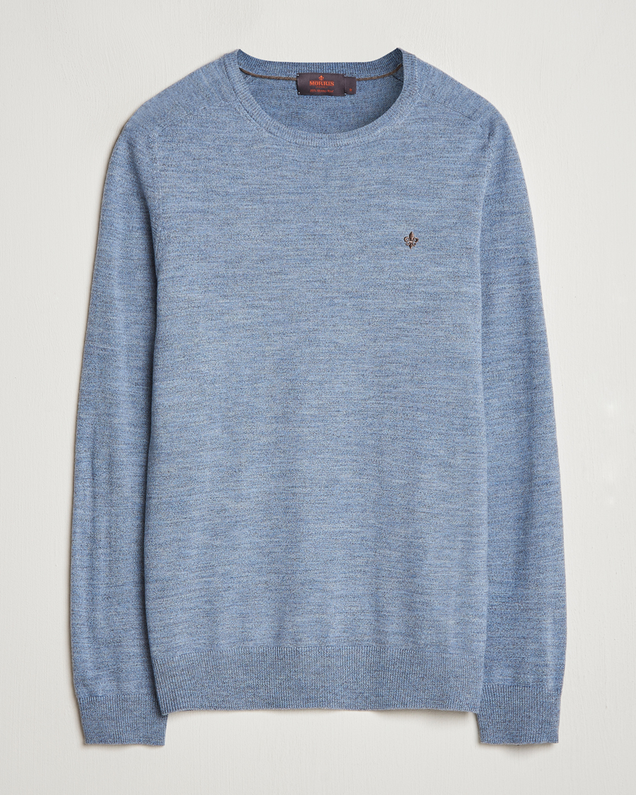 Herre | Gensere | Morris | Merino O-neck Light Blue