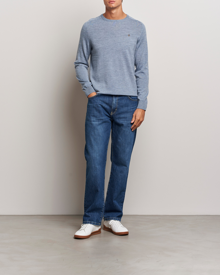 Herre | Gensere | Morris | Merino O-neck Light Blue