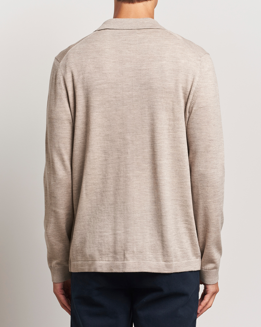Herre | Gensere | Morris | Merino Knitted Shirt Khaki
