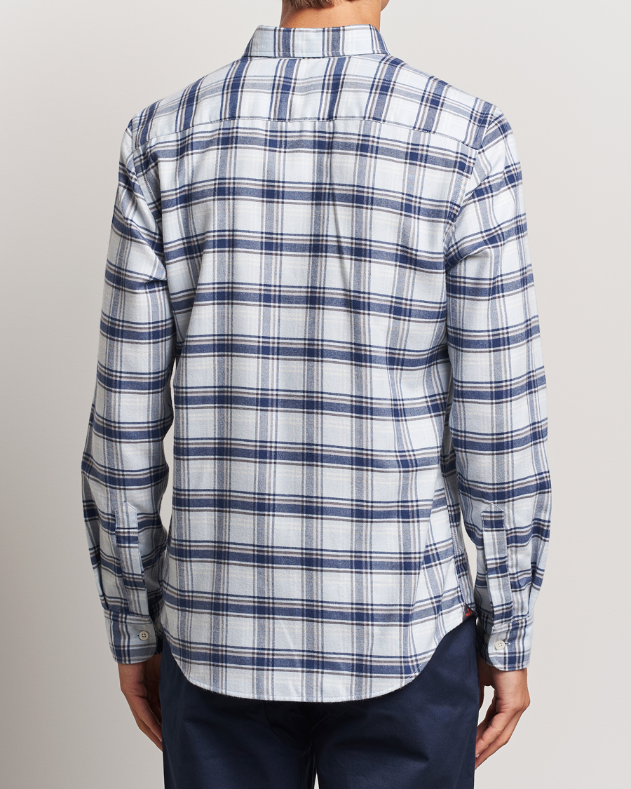 Herre | Skjorter | Morris | Soft Check Flannel Shirt Blue