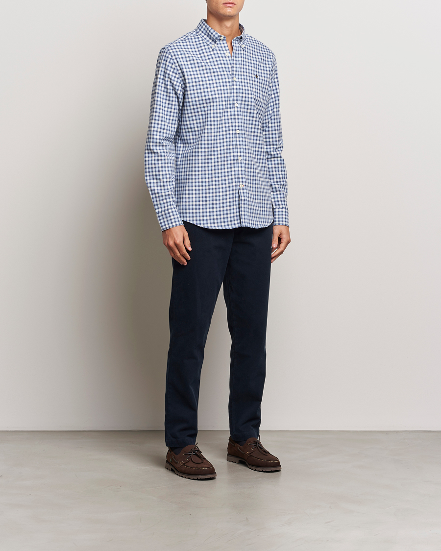 Herre | Skjorter | Morris | Watts Check Flannel Shirt Blue