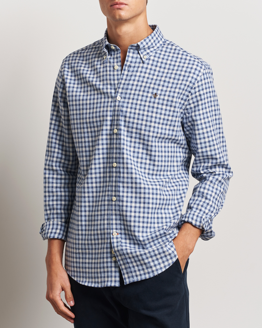 Herre | Skjorter | Morris | Watts Check Flannel Shirt Blue