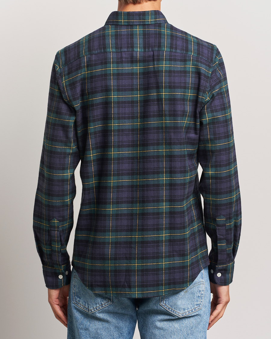 Herre | Skjorter | Morris | Flannel Tartan Shirt Navy