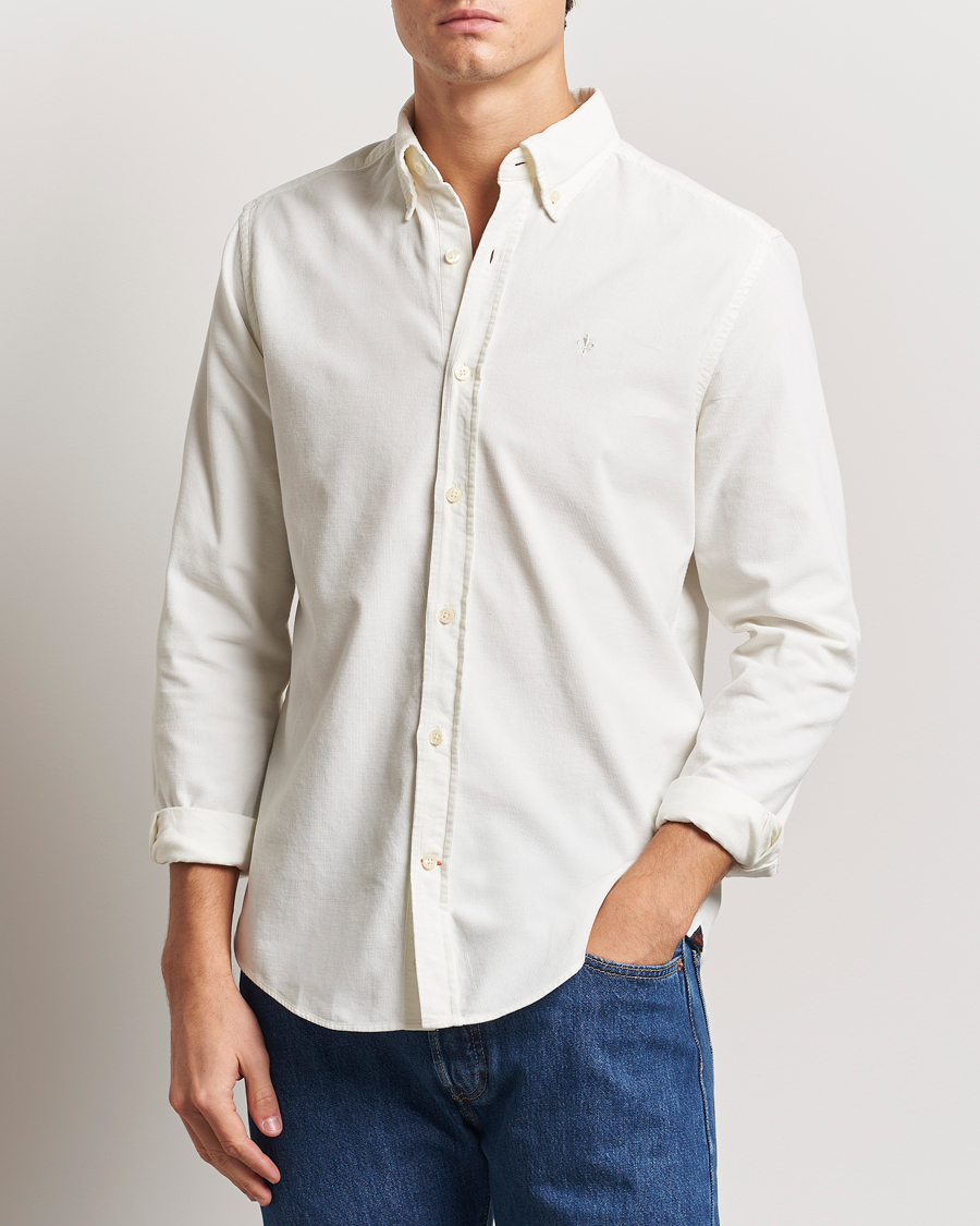 Herre | Skjorter | Morris | Douglas Corduroy Shirt Off White