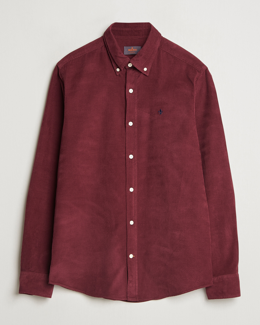 Herre | Skjorter | Morris | Douglas Corduroy Shirt Wine Red