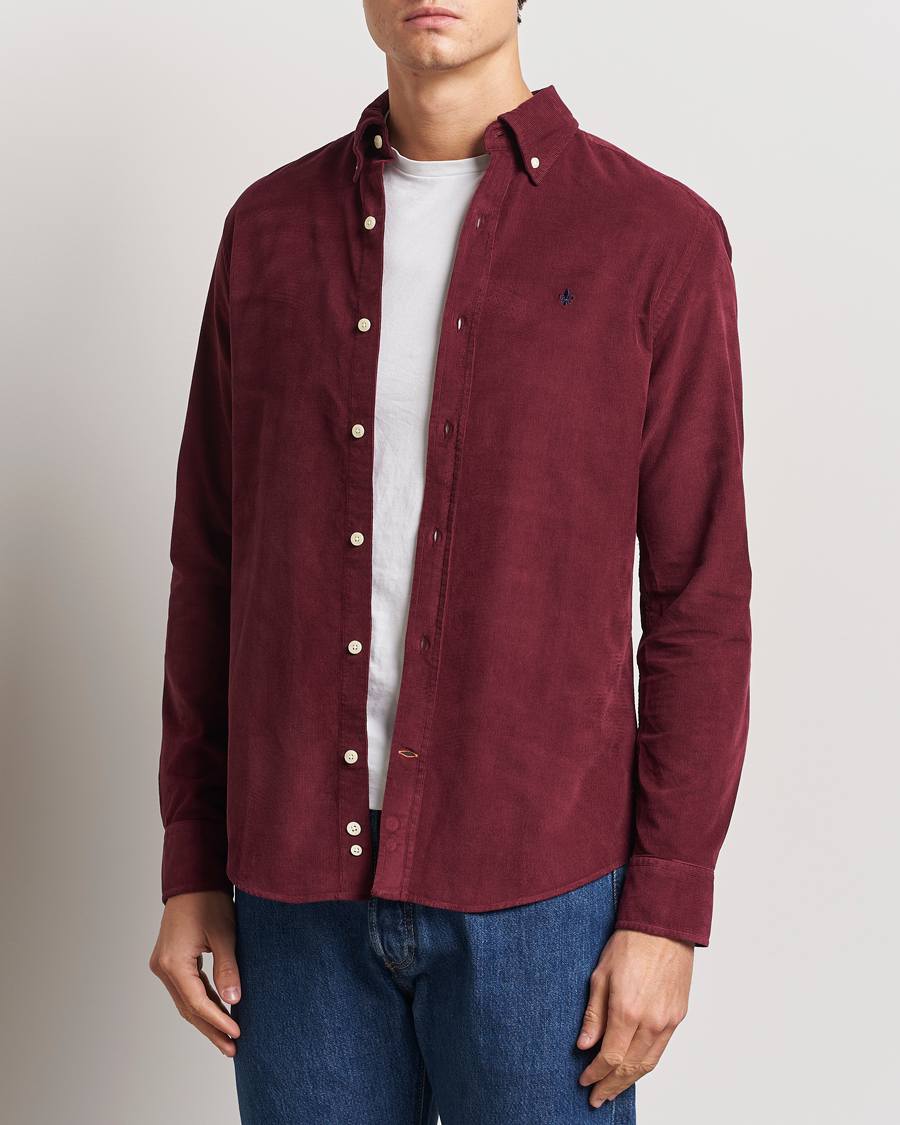 Herre | Skjorter | Morris | Douglas Corduroy Shirt Wine Red