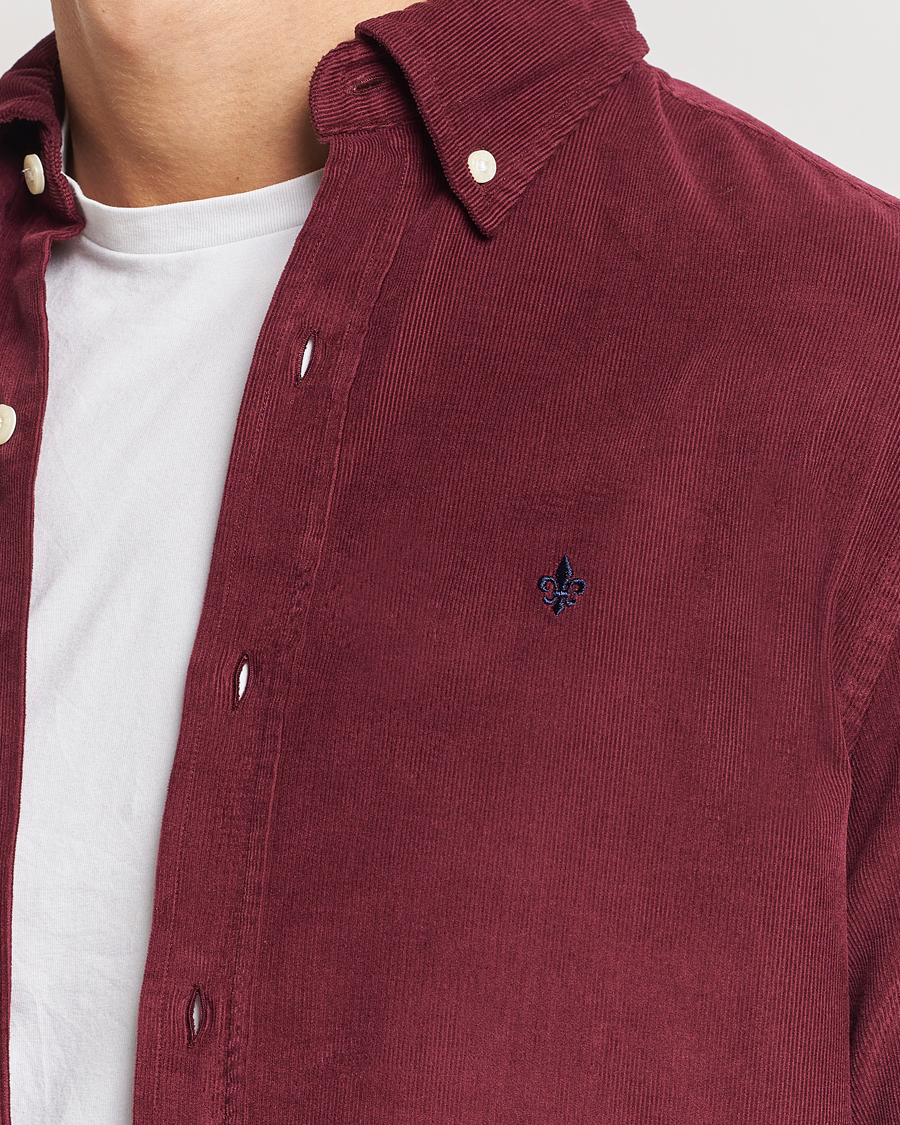 Herre | Skjorter | Morris | Douglas Corduroy Shirt Wine Red