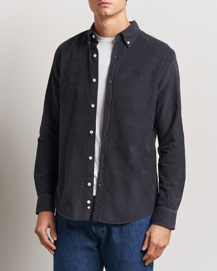 Herre | Skjorter | Morris | Douglas Corduroy Shirt Navy