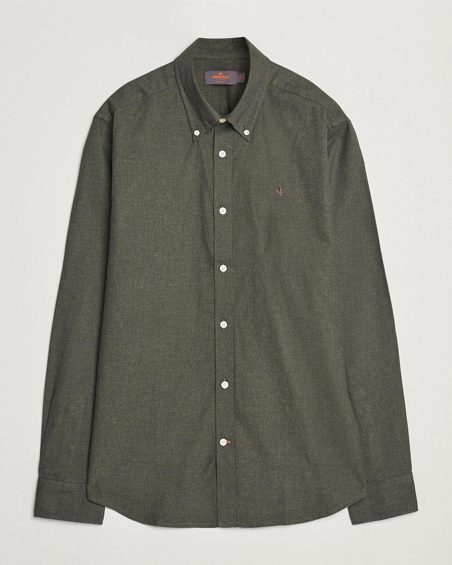 Herre | Skjorter | Morris | Watts Flannel Shirt Olive