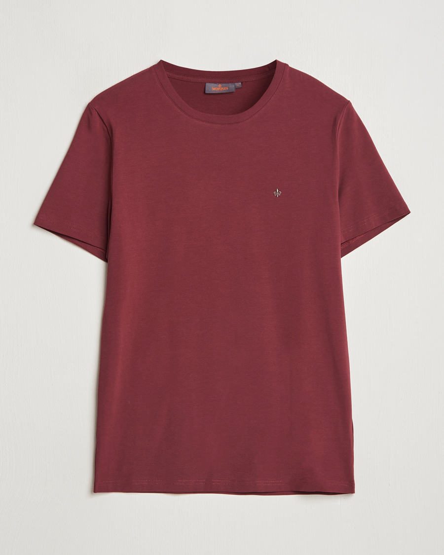 Herre | T-Shirts | Morris | James Crew Neck Tee Wine Red