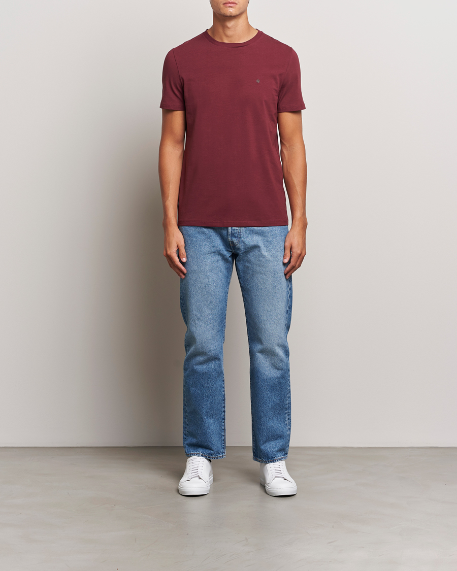 Herre | T-Shirts | Morris | James Crew Neck Tee Wine Red
