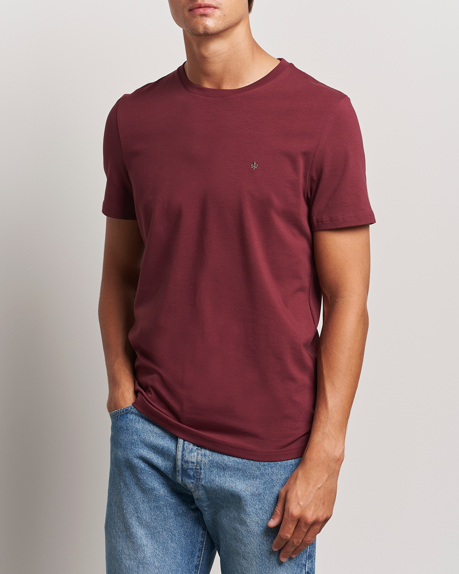 Herre | T-Shirts | Morris | James Crew Neck Tee Wine Red