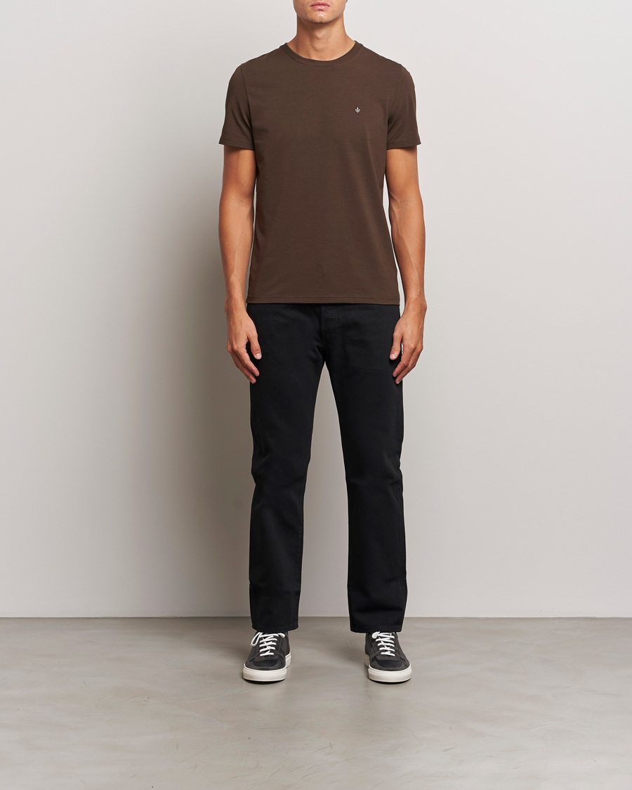 Herre | T-Shirts | Morris | James Crew Neck Tee Brown