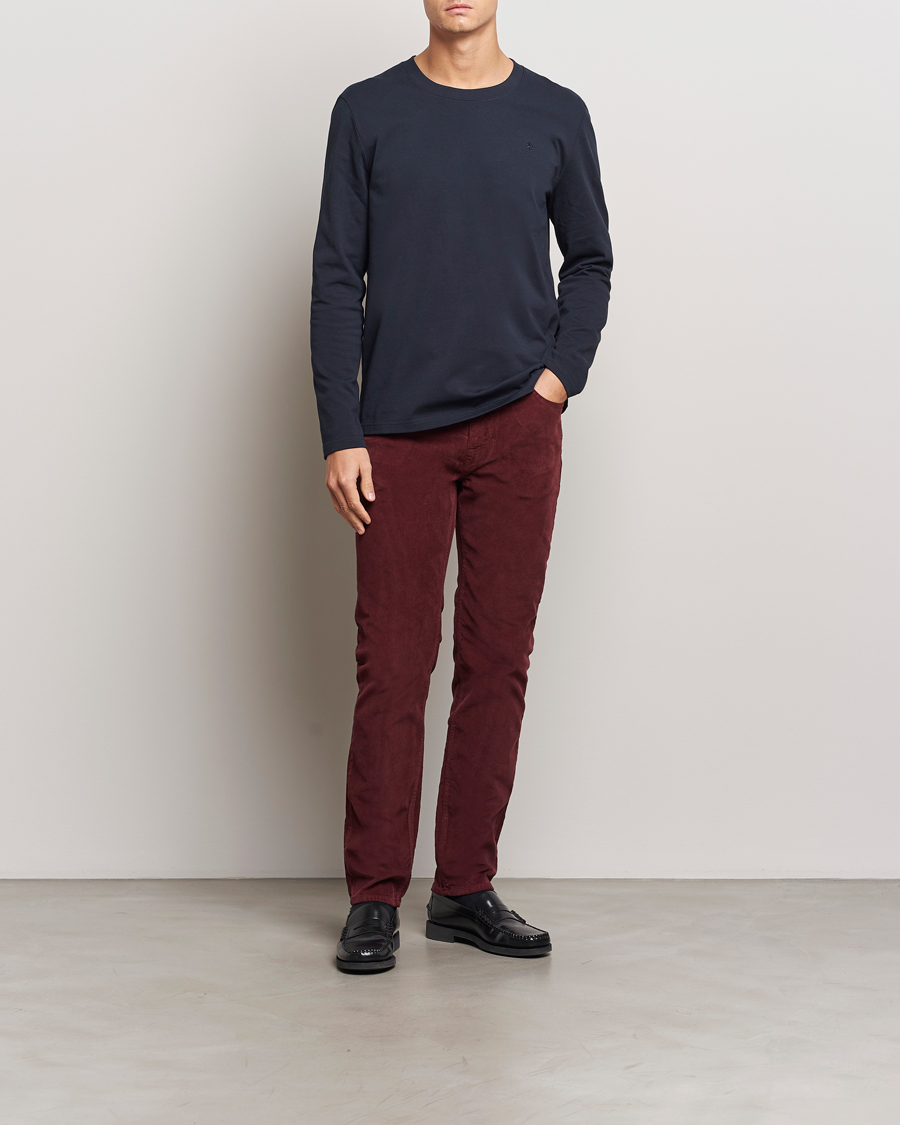 Herre | T-Shirts | Morris | Watson Long Sleeve Tee Old Blue