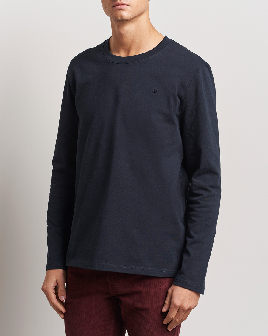 Herre | T-Shirts | Morris | Watson Long Sleeve Tee Old Blue
