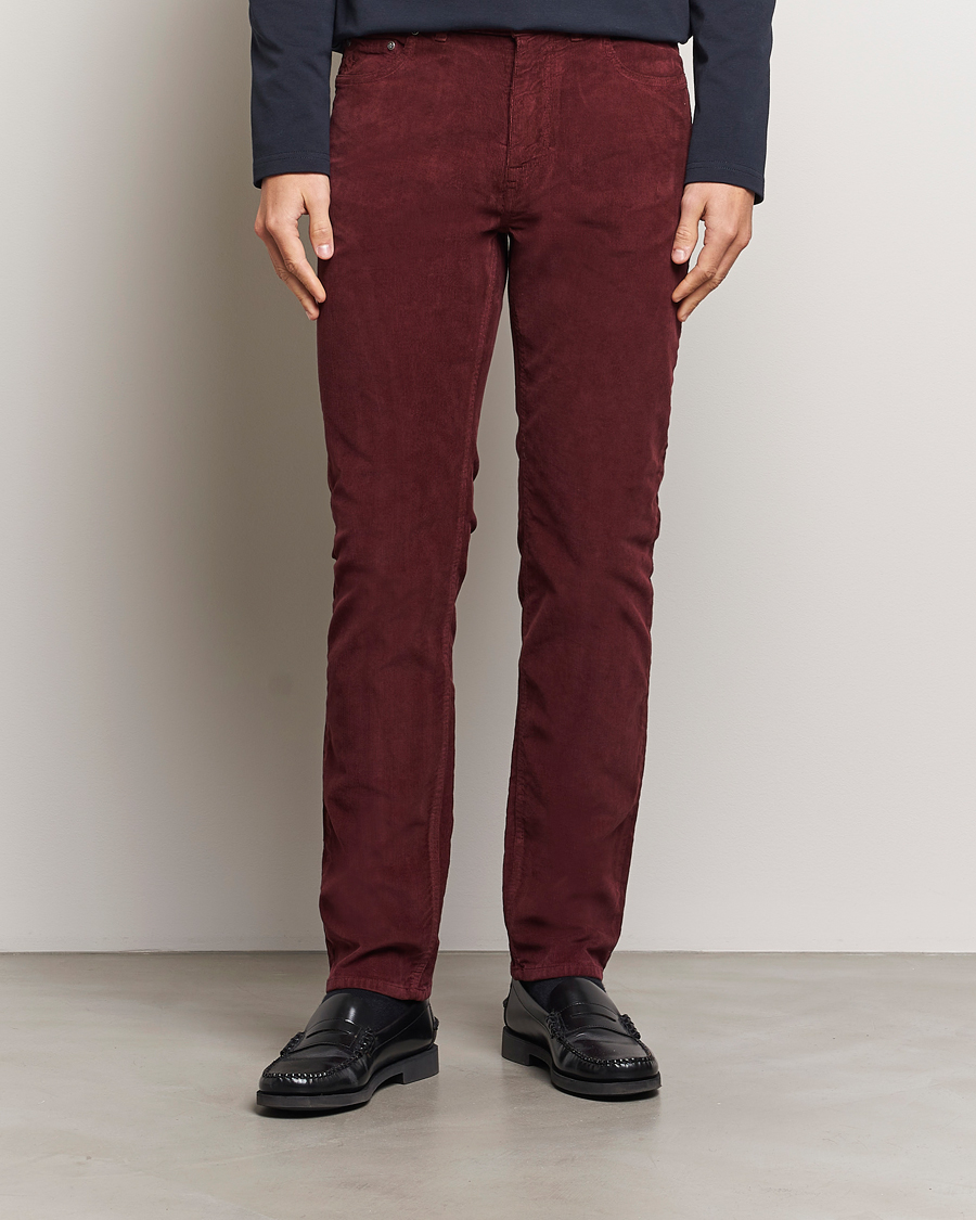 Herre | Bukser | Morris | James Corduroy 5-Pocket Pant Wine Red