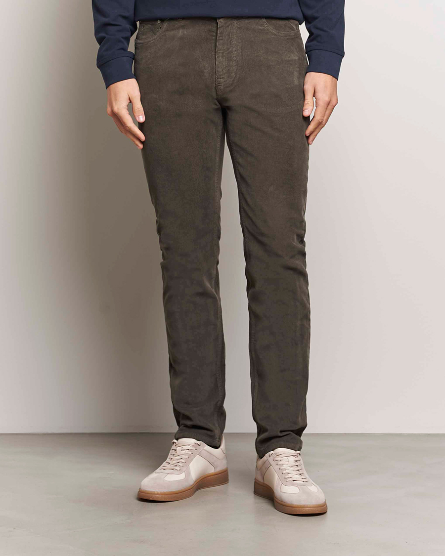 Herre | Bukser | Morris | James Corduroy 5-Pocket Pant Olive