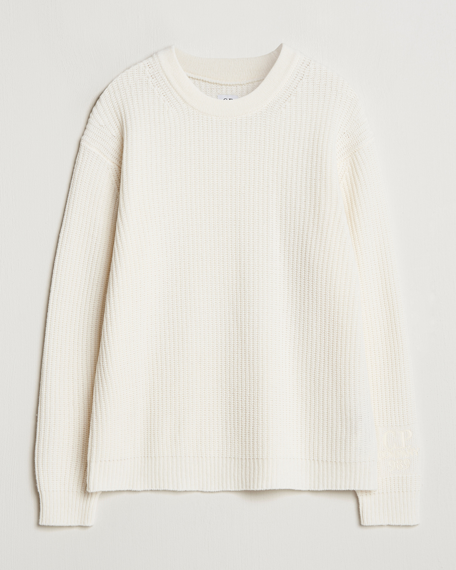 Herre | Gensere | C.P. Company | Lambswool Knitted Crew Neck Off White