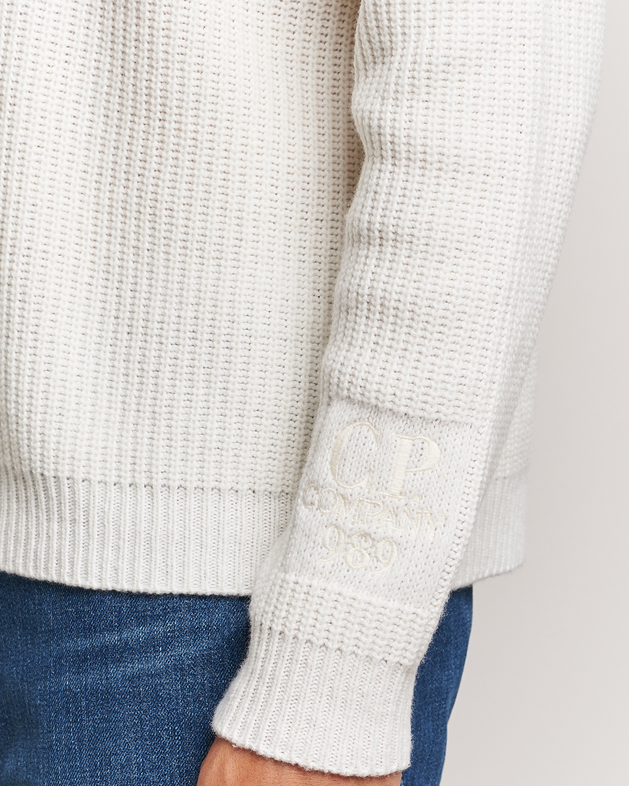 Herre | Gensere | C.P. Company | Lambswool Knitted Crew Neck Off White