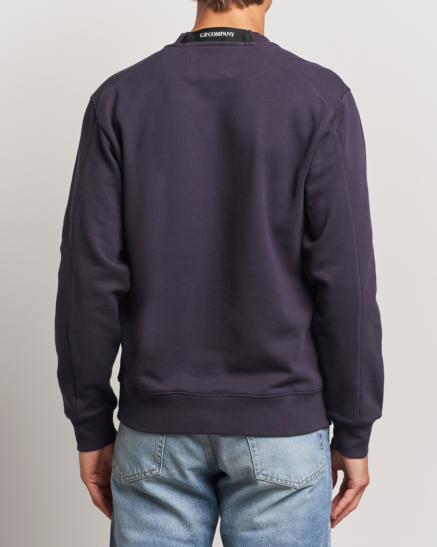 Herre | Gensere | C.P. Company | Diagonal Raised Fleece Lens Sweatshirt Washed Navy