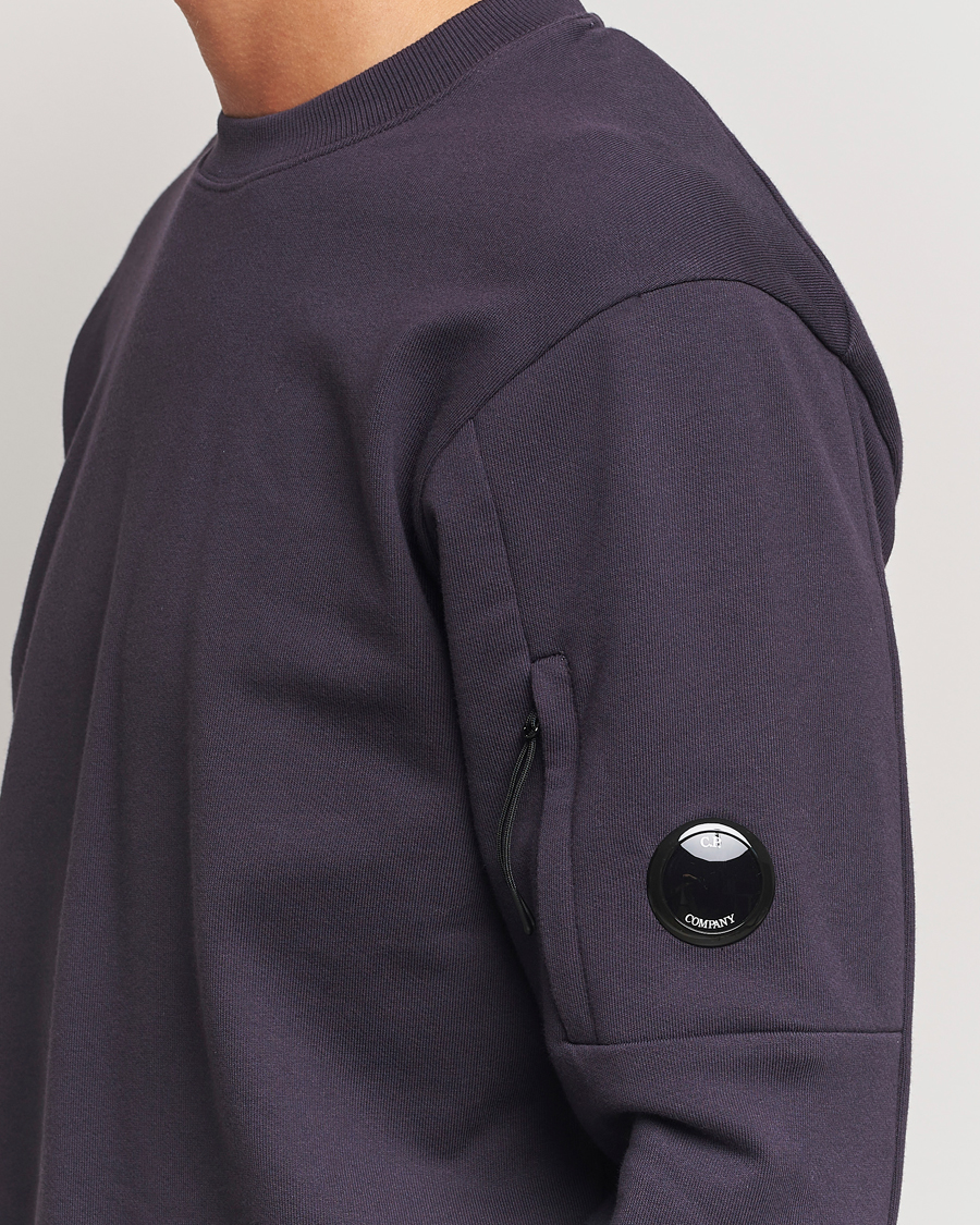 Herre | Gensere | C.P. Company | Diagonal Raised Fleece Lens Sweatshirt Washed Navy