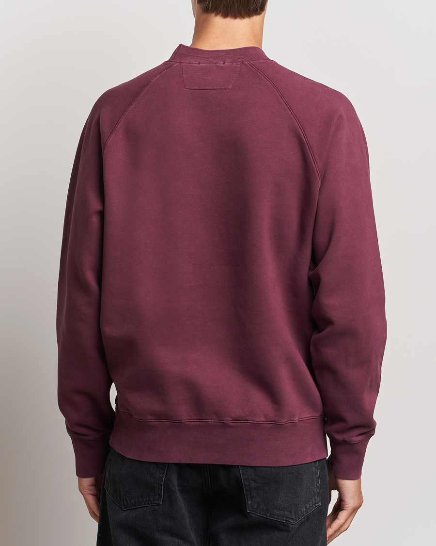 Herre | Gensere | C.P. Company | Brushed Emerized Fleece Sweatshirt Burgundy