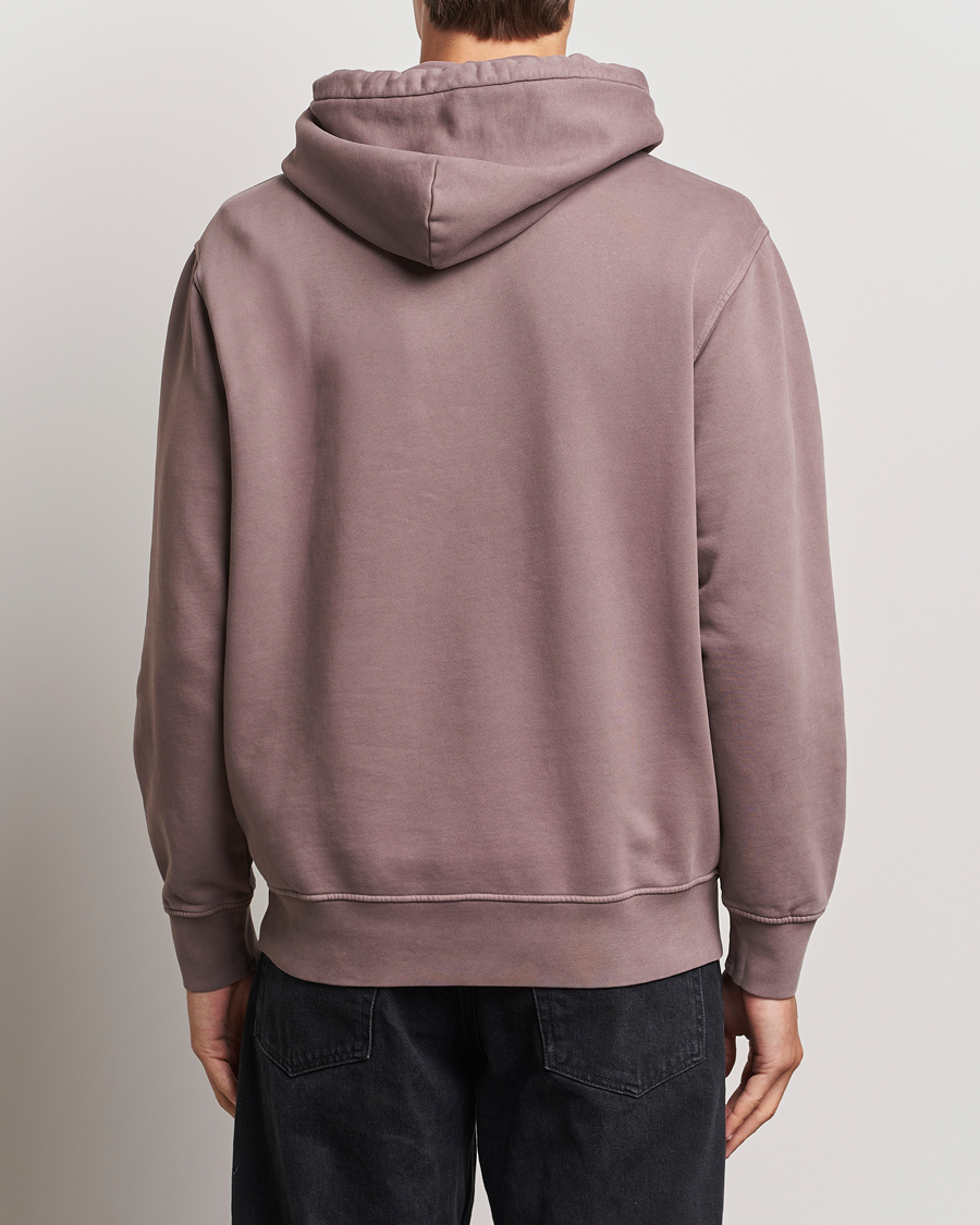 Herre | Gensere | C.P. Company | Brushed Emerized Fleece Hood Sweatshirt Washed Purple