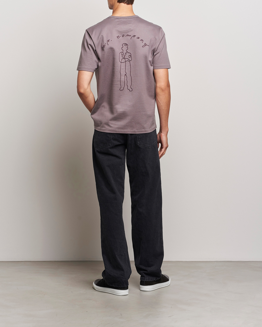 Herre | T-Shirts | C.P. Company | Mercerized Jersey Twisted T-Shirt Washed Purple
