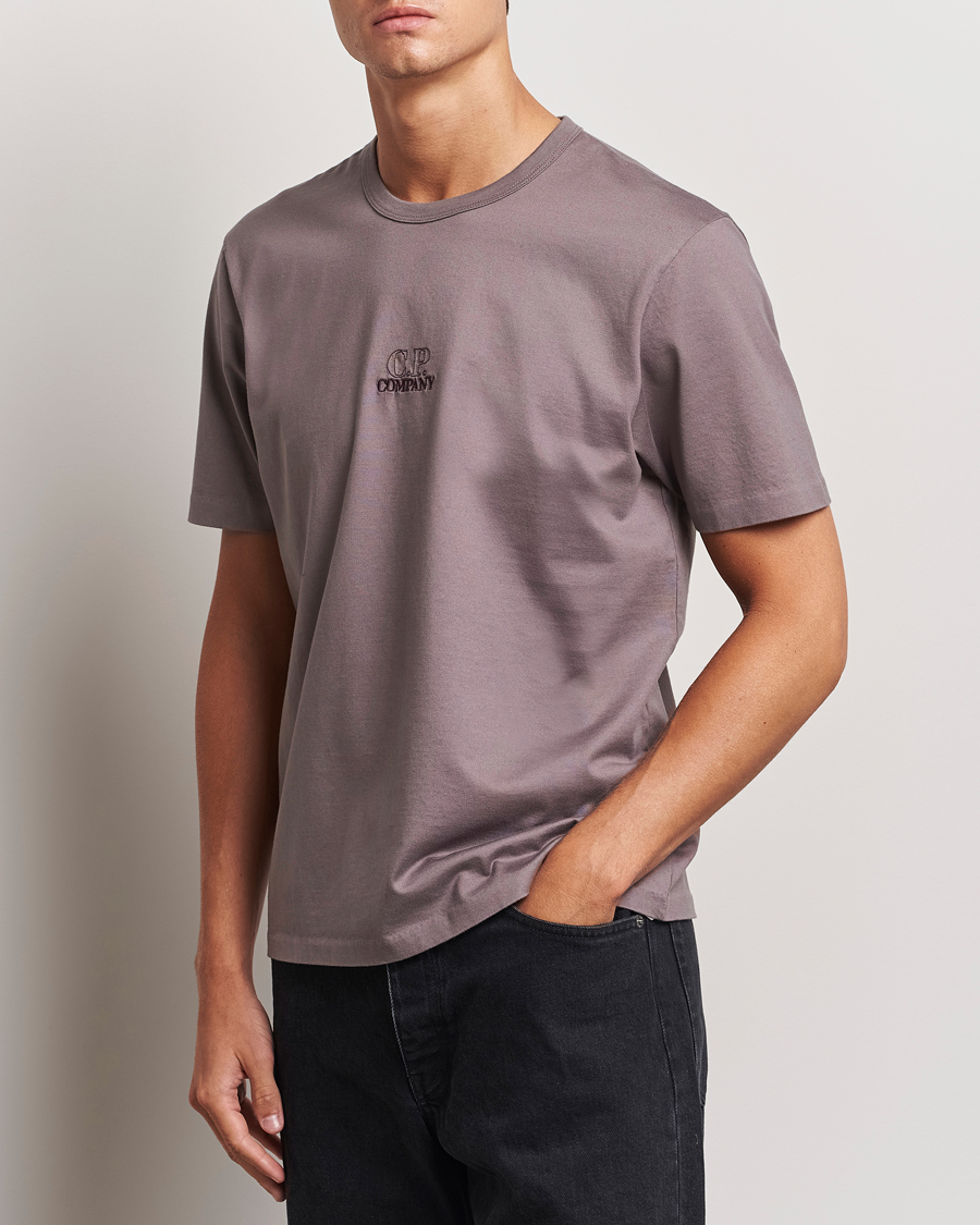 Herre | T-Shirts | C.P. Company | Mercerized Jersey Twisted T-Shirt Washed Purple