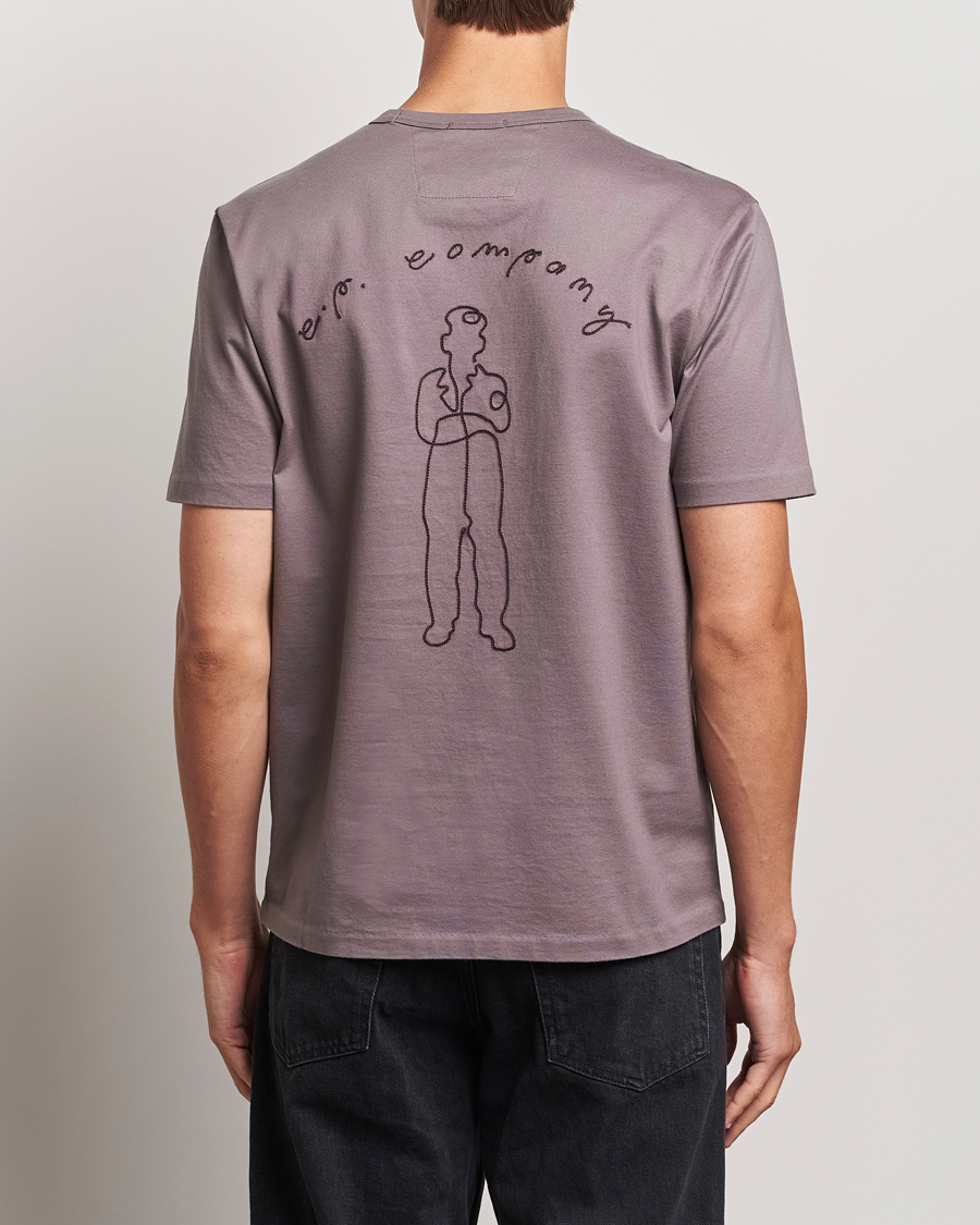 Herre | T-Shirts | C.P. Company | Mercerized Jersey Twisted T-Shirt Washed Purple